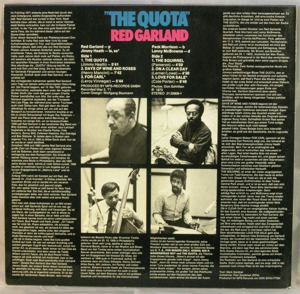 Red Garland : The Quota (LP, Album)