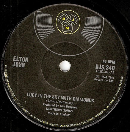 Elton John : Lucy In The Sky With Diamonds (7", Single, Sol)