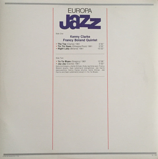 Kenny Clarke - Francy Boland Quintet : Europa Jazz (LP)