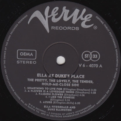 Ella Fitzgerald And Duke Ellington : Ella At Duke's Place (LP, Album)