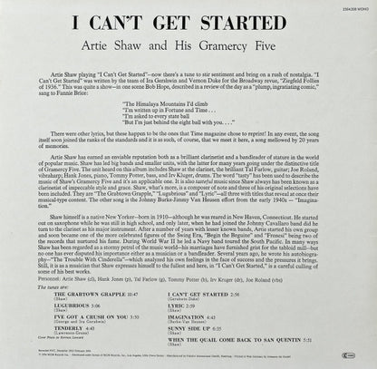 Artie Shaw And His Gramercy Five : I Can't Get Started... (LP, Mono, RE)