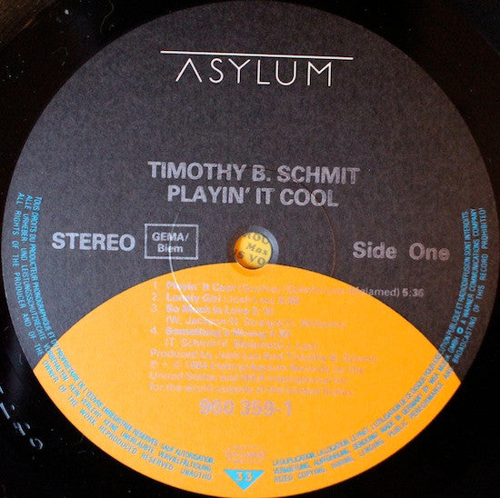 Timothy B. Schmit : Playin' It Cool (LP, Album)