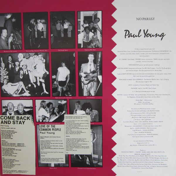 Paul Young : No Parlez (LP, Album, RP)