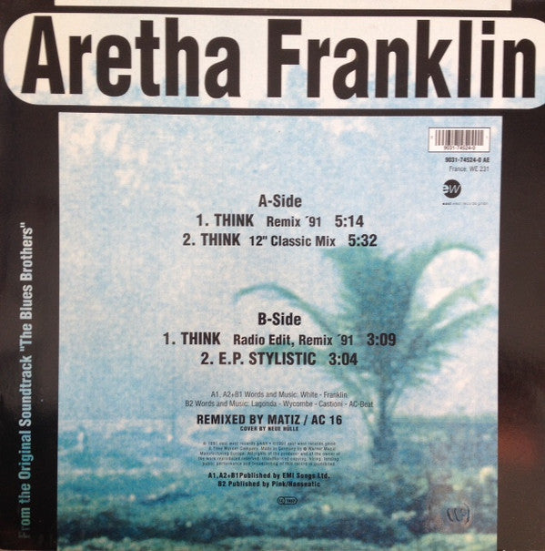 Aretha Franklin : Think - Remix 91 (12")