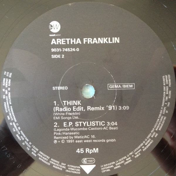 Aretha Franklin : Think - Remix 91 (12")