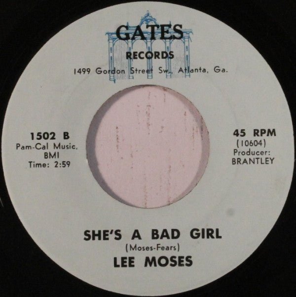 Lee Moses : Dark End Of The Street / She's A Bad Girl (7", Single)