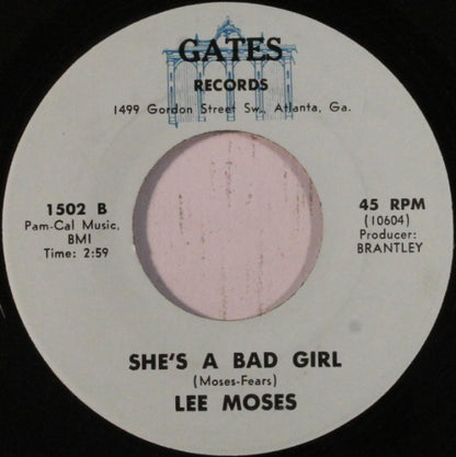 Lee Moses : Dark End Of The Street / She's A Bad Girl (7", Single)