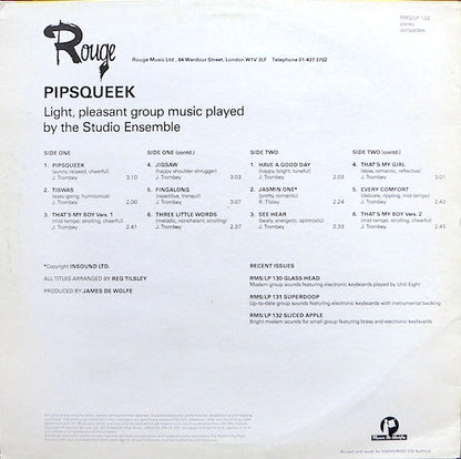 The Studio Ensemble : Pipsqueek (LP)