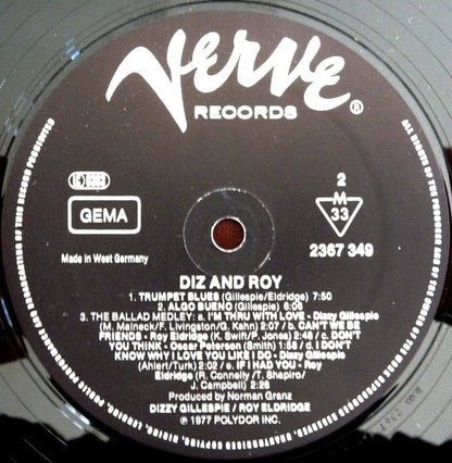 Dizzy Gillespie / Roy Eldridge : Diz And Roy (2xLP, Comp)