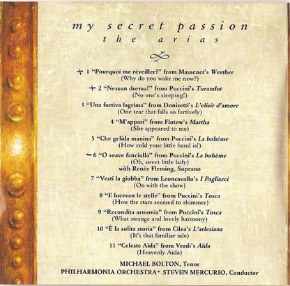 Michael Bolton : My Secret Passion (The Arias) (CD, Album)