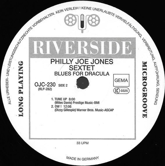 Philly Joe Jones Sextet : Blues For Dracula (LP, Album, RE)