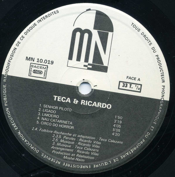 Teca & Ricardo : Musique Et Chants Du Brésil 1 (LP, Album)