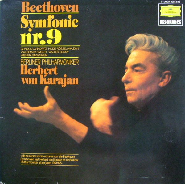 Ludwig van Beethoven – Berliner Philharmoniker, Gundula Janowitz, Hilde Rössel-Majdan, Waldemar Kmentt, Walter Berry, Wiener Singverein : Symphonie Nr.9 (LP, Album, RP)