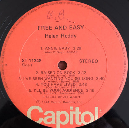 Helen Reddy : Free And Easy (LP, Album)