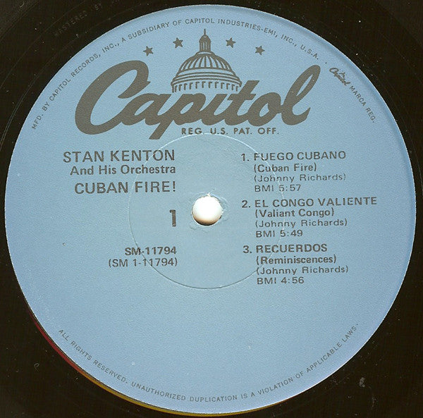 Stan Kenton : Cuban Fire! (LP, Album, Mono, RE)