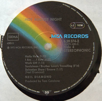 Neil Diamond : Hot August Night (2xLP, Album, RE, Ste)