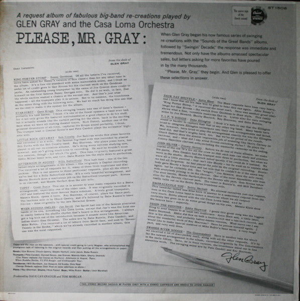 Glen Gray & The Casa Loma Orchestra : Please, Mr. Gray... (LP, Album)