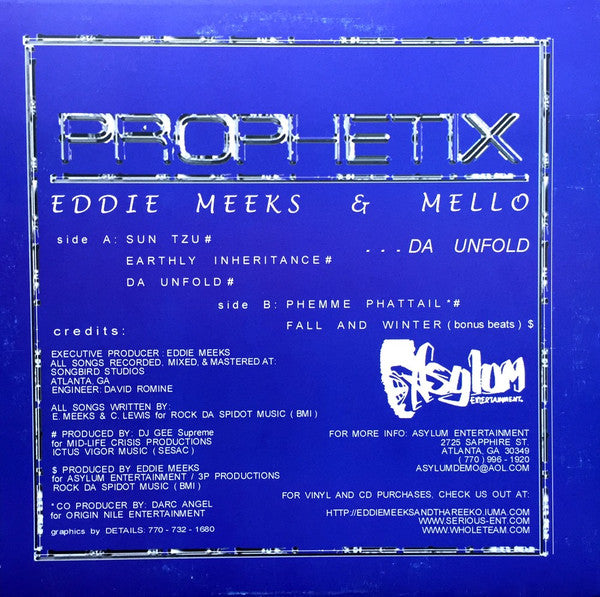 Prophetix - Eddie Meeks & Mello : ...Da Unfold (12", Cle)