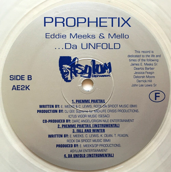 Prophetix - Eddie Meeks & Mello : ...Da Unfold (12", Cle)