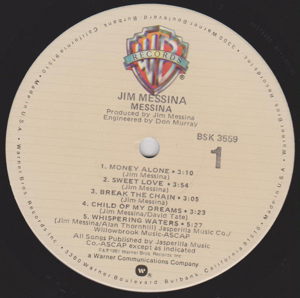 Jim Messina : Messina (LP, Album)