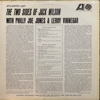 Jack Wilson With "Philly" Joe Jones & Leroy Vinnegar : The Two Sides Of Jack Wilson (LP, Album, Mono)