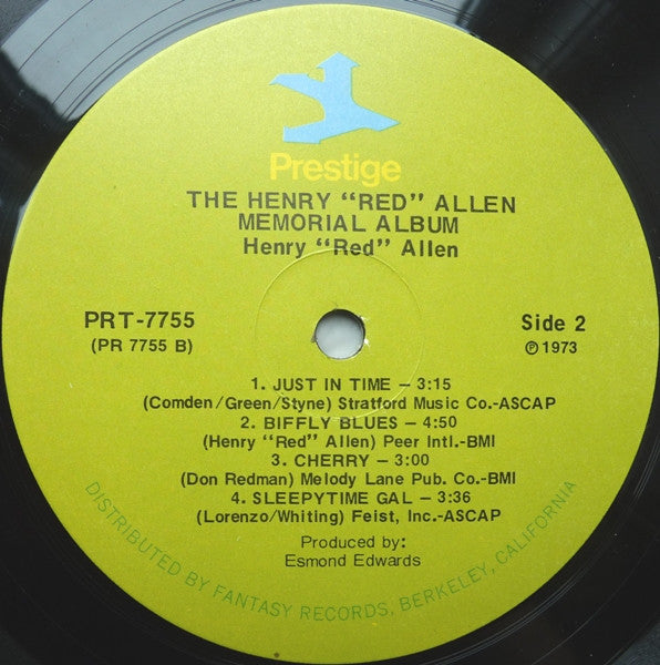 Henry "Red" Allen : The Henry "Red" Allen Memorial Album (LP, Album, RE)