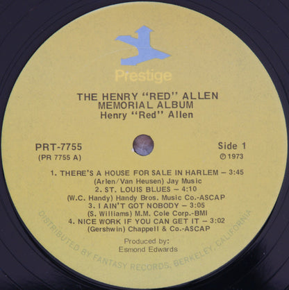 Henry "Red" Allen : The Henry "Red" Allen Memorial Album (LP, Album, RE)