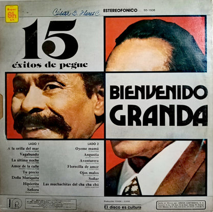 Bienvenido Granda : 15 Éxitos  (LP)