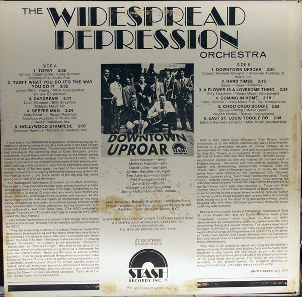 The Widespread Depression Orchestra : Downtown Uproar (LP, Album)