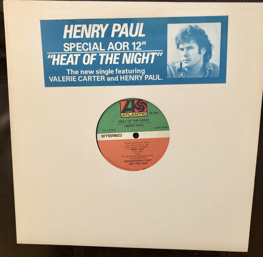 Henry Paul : Heat Of The Night (12", Promo)