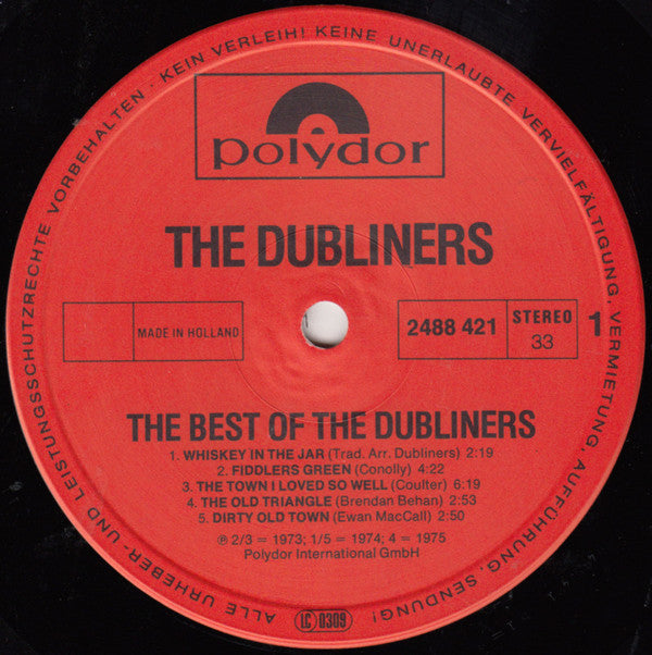 The Dubliners : The Best Of The Dubliners (LP, Comp)