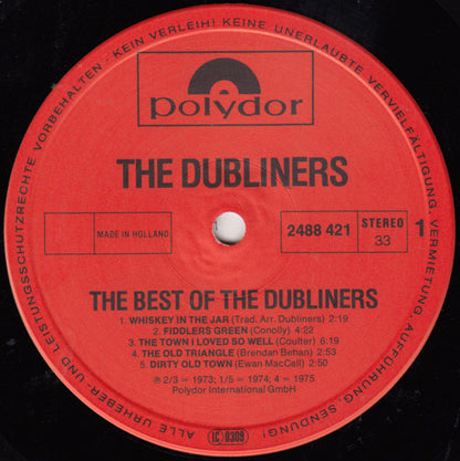 The Dubliners : The Best Of The Dubliners (LP, Comp)