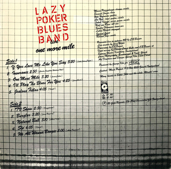 Lazy Poker Blues Band : One More Mile (LP, Album)