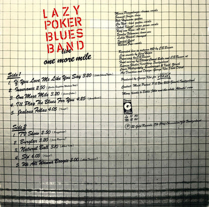 Lazy Poker Blues Band : One More Mile (LP, Album)