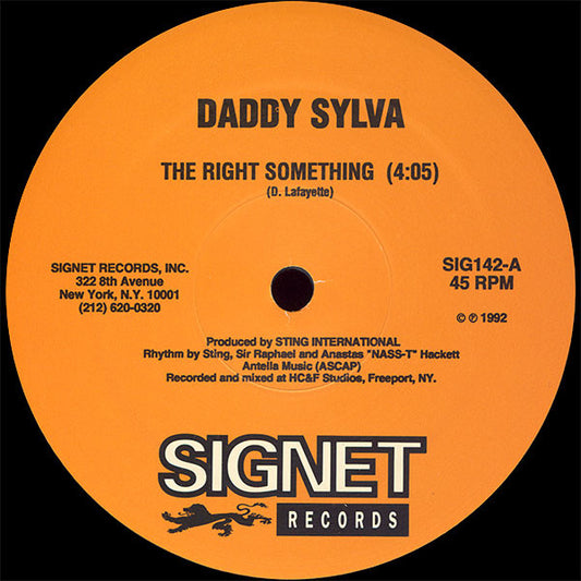 Daddy Sylva / Terror Fabulous : The Right Something / Wedding Ring (Remix) (12")