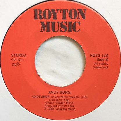 Andy Borg : Adios Amor (7", Single)