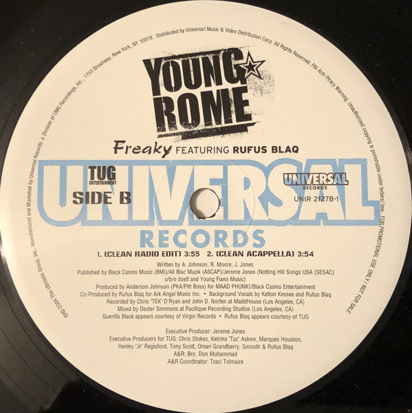 Young Rome Feat. Guerilla Black & Rufus Blaq : Freaky (12", Promo)