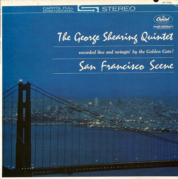 The George Shearing Quintet : San Francisco Scene (LP, Album, Scr)