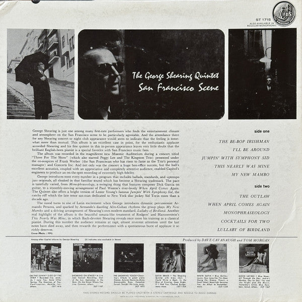 The George Shearing Quintet : San Francisco Scene (LP, Album, Scr)