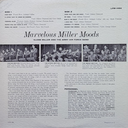 Glenn Miller And The Army Air Force Band : Marvelous Miller Moods (LP, Album, Ind)