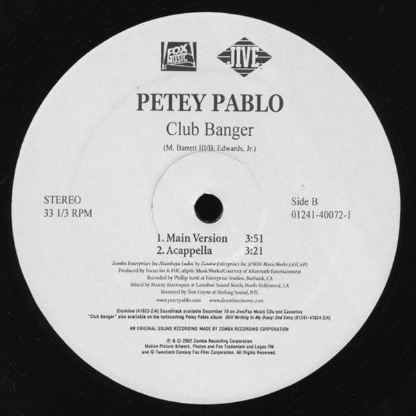 Petey Pablo : Club Banger (12")