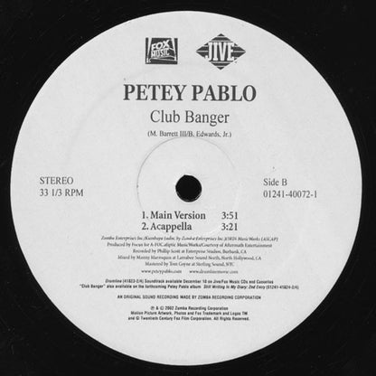 Petey Pablo : Club Banger (12")