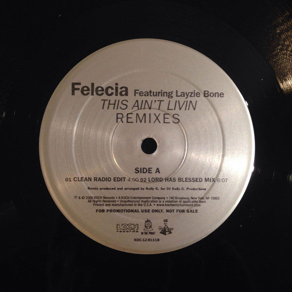 Felecia : This Ain't Livin' (Remixes) (12", Promo)