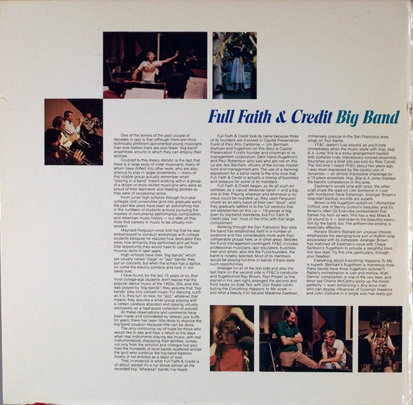 Full Faith & Credit Big Band With Madeline Eastman : Jazzfaire (LP, Album, Gat)