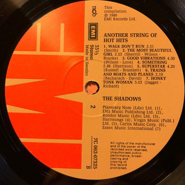 The Shadows : Another String Of Hot Hits (LP, Comp)