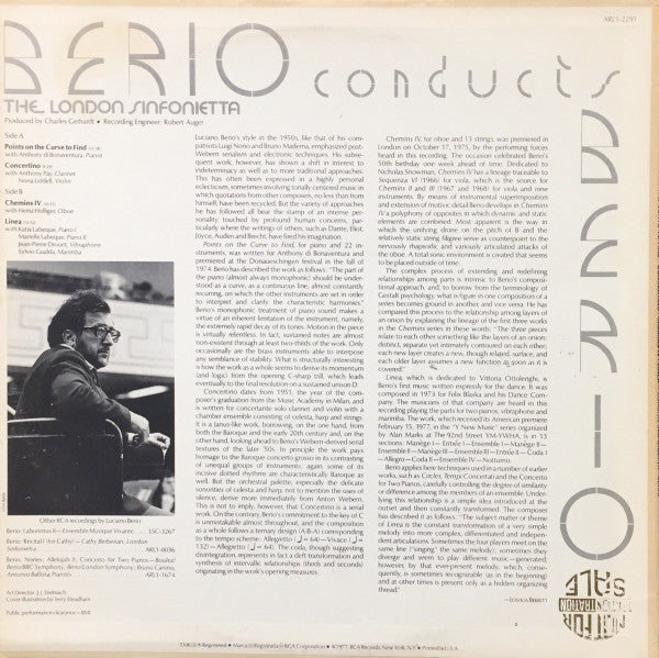 Luciano Berio : Berio Conducts Berio (LP, Album)