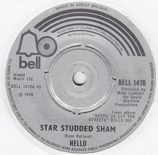 Hello : Star Studded Sham (7", Single)