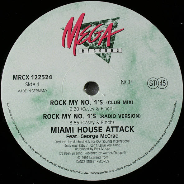 Miami House Attack : Rock My No. 1's (12")