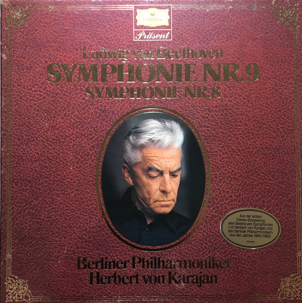 Ludwig van Beethoven / Berliner Philharmoniker, Herbert von Karajan : Symphonie Nr. 9 - Symphonie Nr. 8 (2xLP, RP + Box)