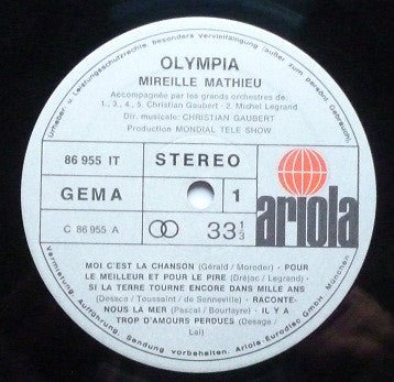 Mireille Mathieu : Olympia (LP, Album)